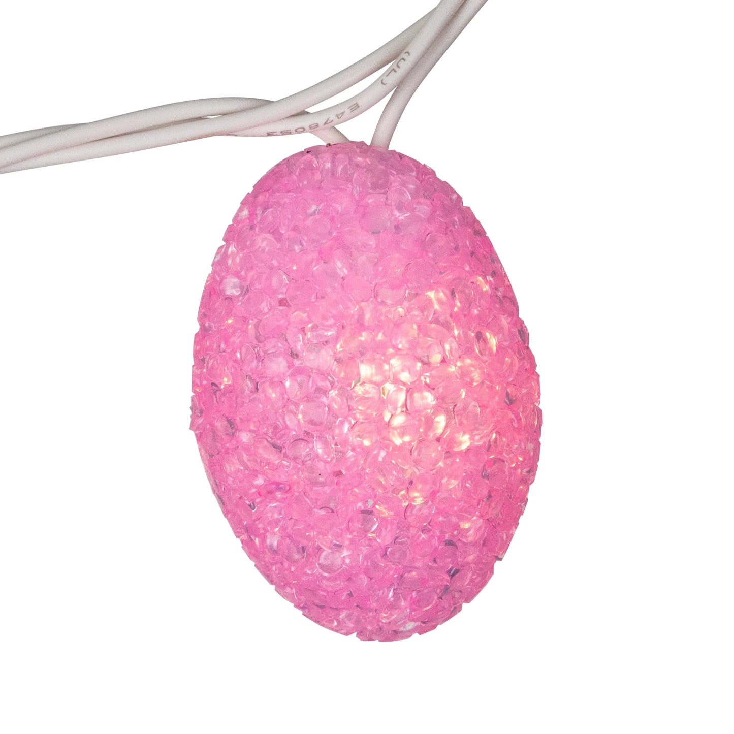 10Ct Pastel Easter Eggs String Light Set, 7.25Ft White Wire