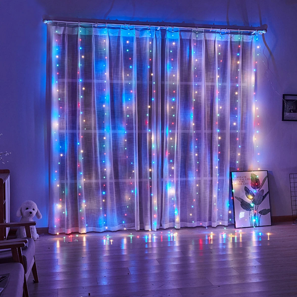 FENGRISE Christmas Lights Curtain Garland, Merry Christmas Decorations for Home, Xmas Ornaments, Navidad 2025 New Year Gifts and Decor