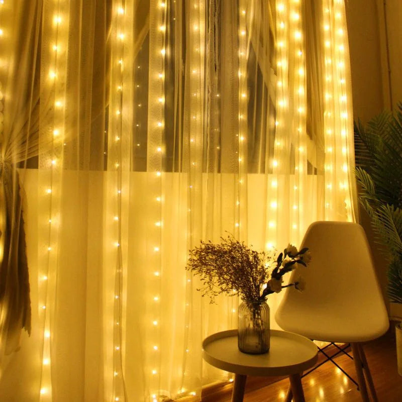 6M USB LED Curtain Lights, Festoon LED Light Garlands, Christmas Decorations 2024, String Lights for New Year and Street Garland