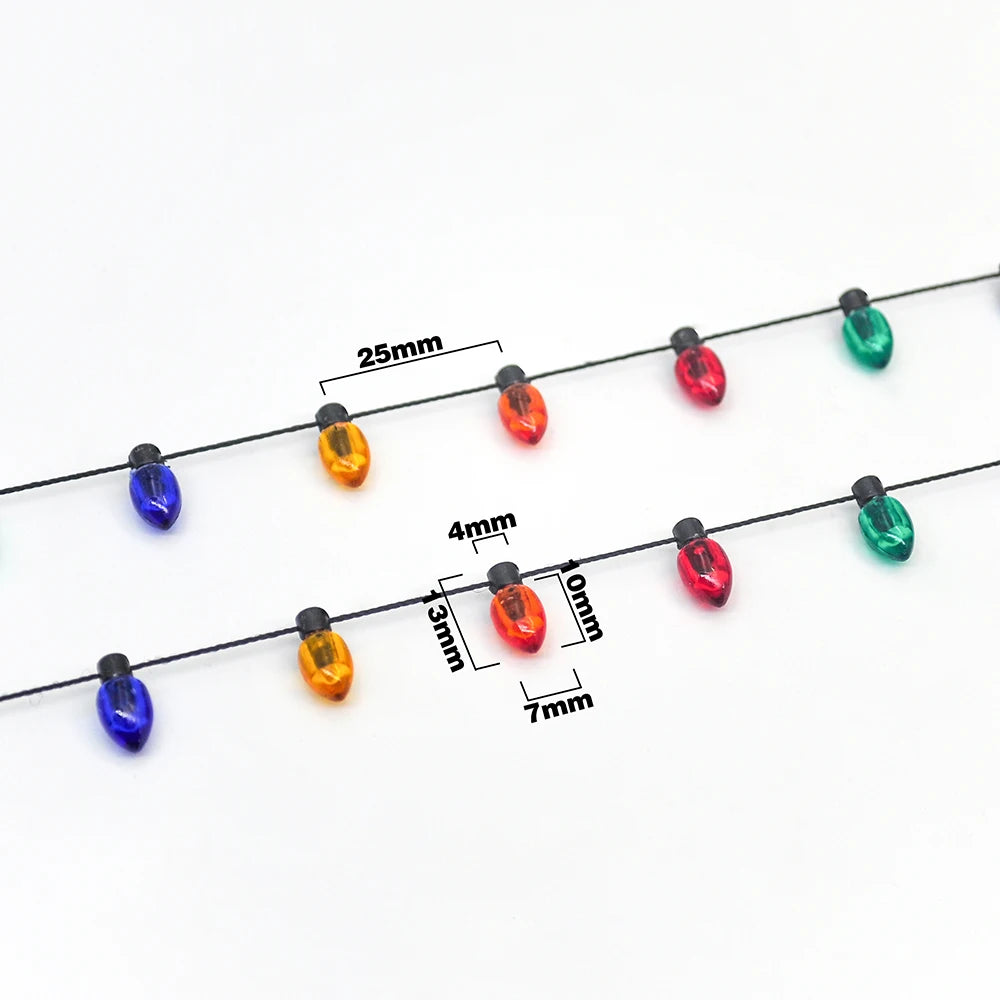 Christmas Decoration Miniature Dollhouse, Multi-Coloured Plastic Christmas Lights, Fake Lights for Dollhouse Decor