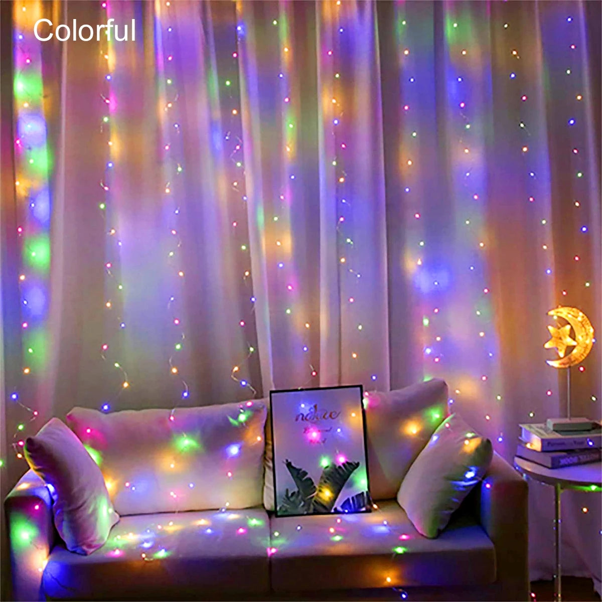 FENGRISE Christmas Lights Curtain Garland, Merry Christmas Decorations for Home, Xmas Ornaments, Navidad 2025 New Year Gifts and Decor