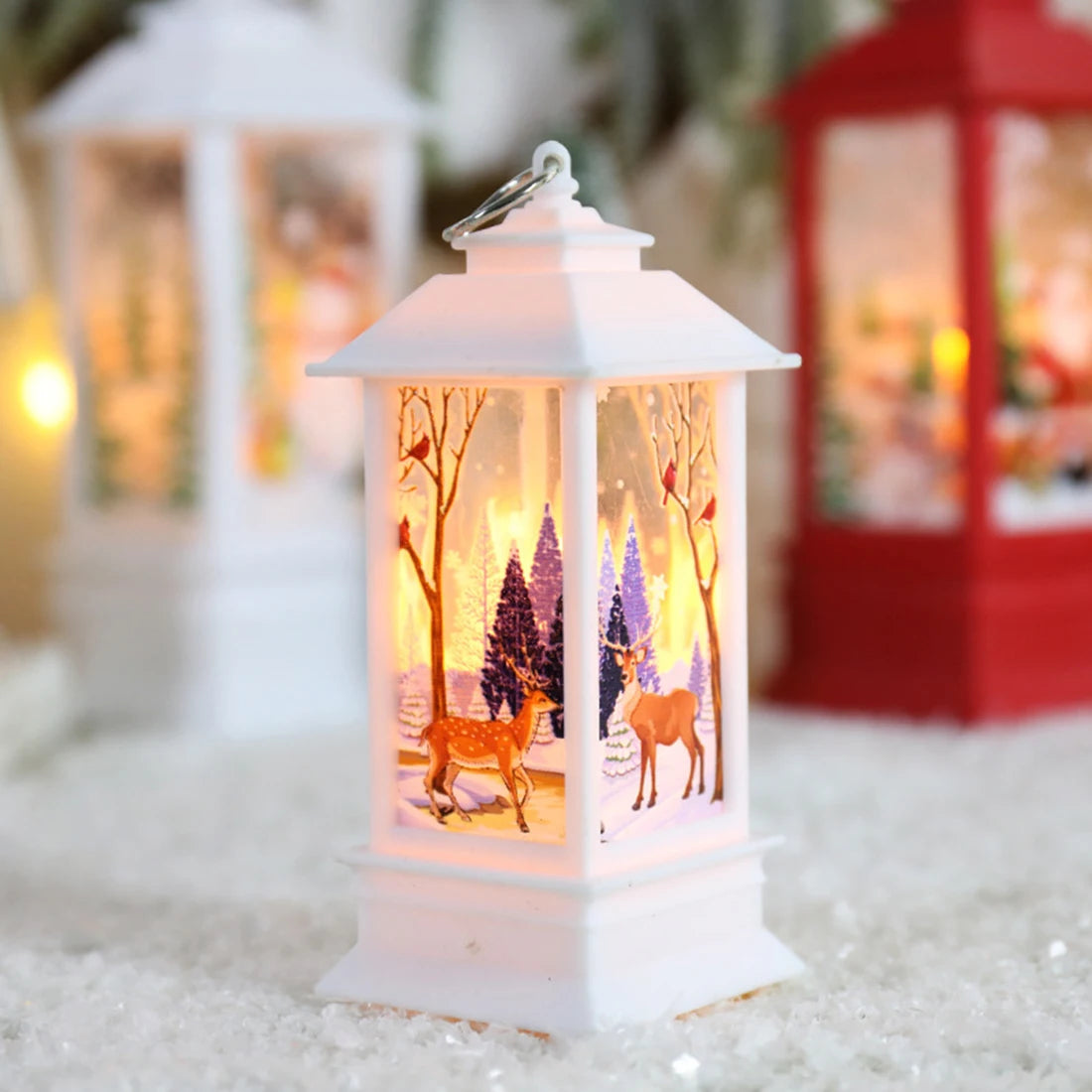 Christmas Candle Lights, Table Lamps, Santa Claus and Snowman Decorations, Small Night Lights, Desktop Ornaments for Festival and New Year Decor