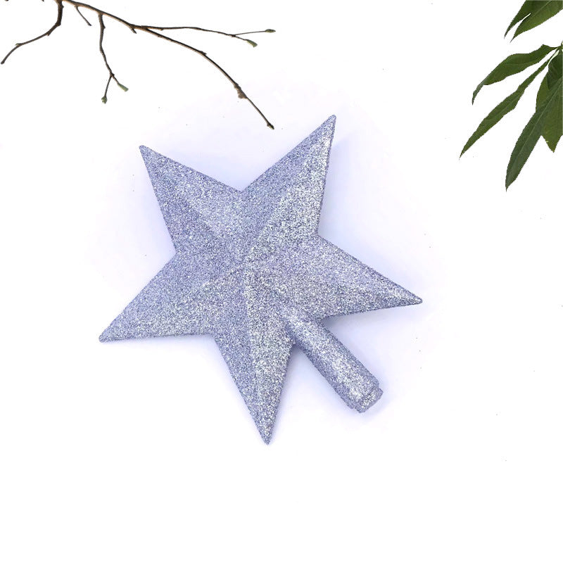 10/15/20cm Christmas Tree Top Star, Shiny Gold Powder Five-Pointed Star, Merry Christmas Home Decorations, New Year's Ornament