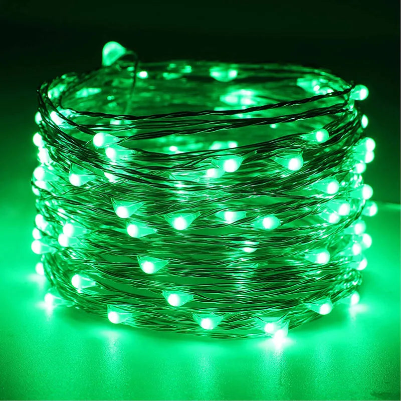 Acosh Neon 20M USB/Battery LED String Lights, Christmas Twinkle Copper and Silver Wire Garland, Waterproof Fairy Lights for Party and Holiday Decorations