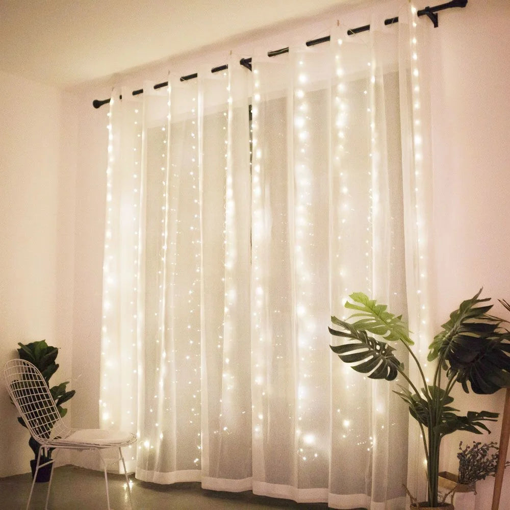 6M USB LED Curtain Lights, Festoon LED Light Garlands, Christmas Decorations 2024, String Lights for New Year and Street Garland