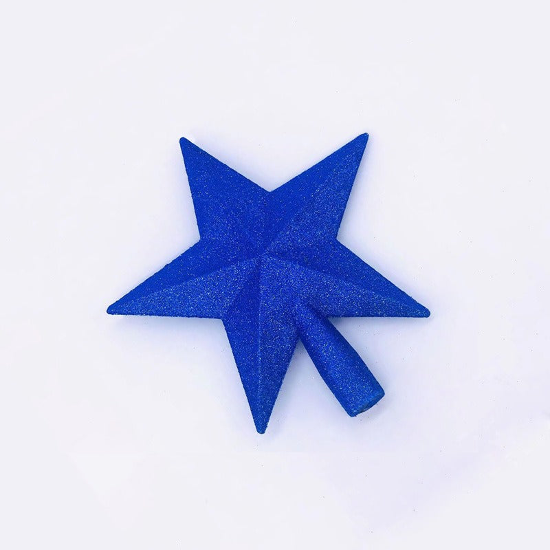 10/15/20cm Christmas Tree Top Star, Shiny Gold Powder Five-Pointed Star, Merry Christmas Home Decorations, New Year's Ornament