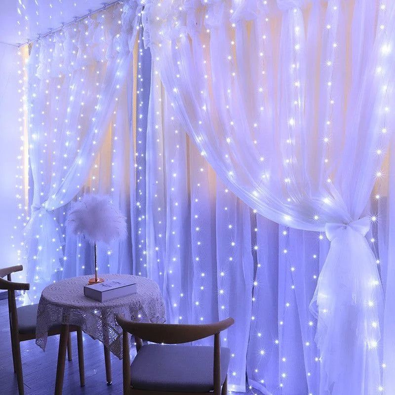 6M USB LED Curtain Lights, Festoon LED Light Garlands, Christmas Decorations 2024, String Lights for New Year and Street Garland